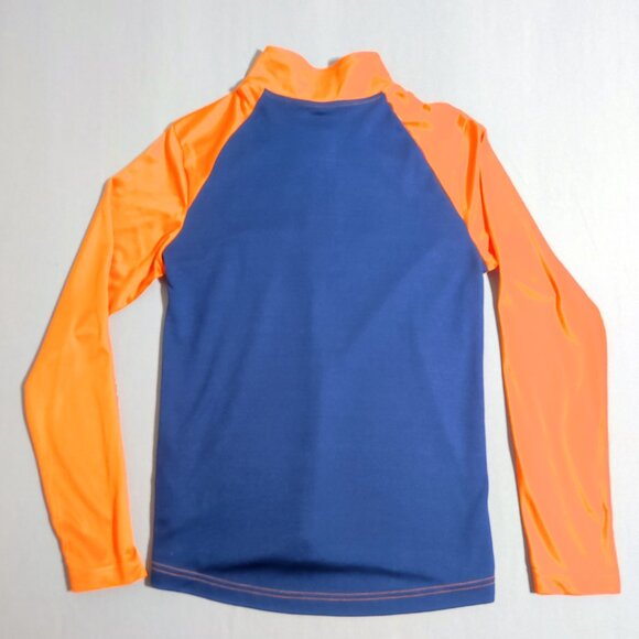 NFL Denver Broncos 1/4 zip up long sleeve shirt boys L (14-16) orange navy blue - Picture 3 of 7